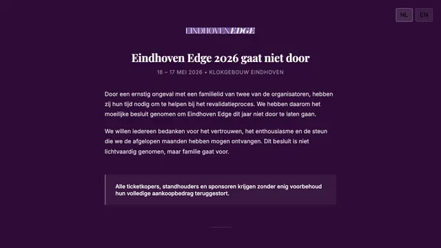 Eindhoven Edge — aankondiging 2027